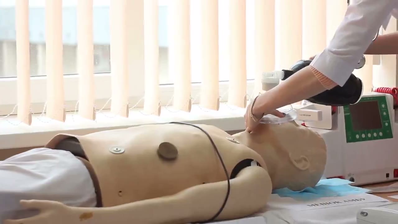 CPR practice on training manikins
